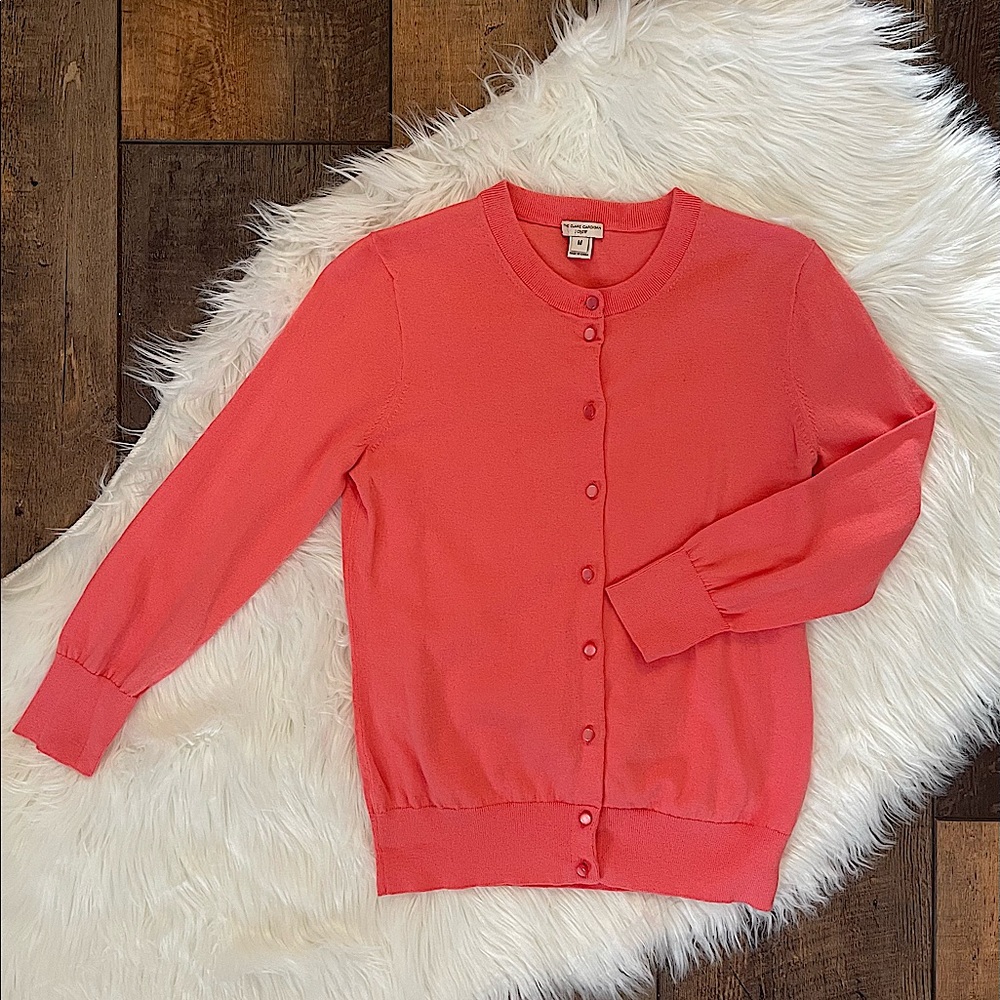 J Crew The Clare Cardigan Color: Coral in Size Medium. Like New Condition.